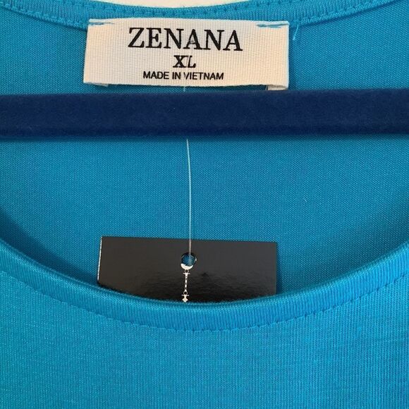 ZENANA extra large short sleeve blue dress - Picture 3 of 7